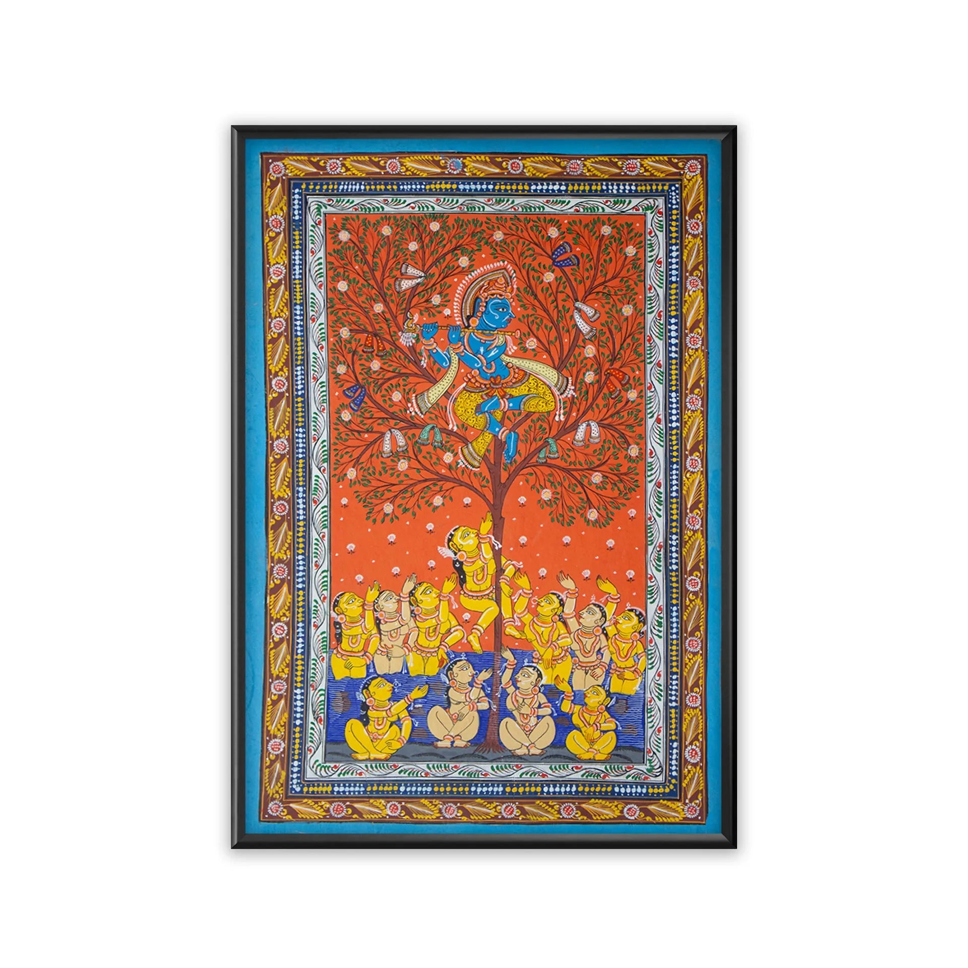 Orissa Pattachitra - Vastra chori by krishna