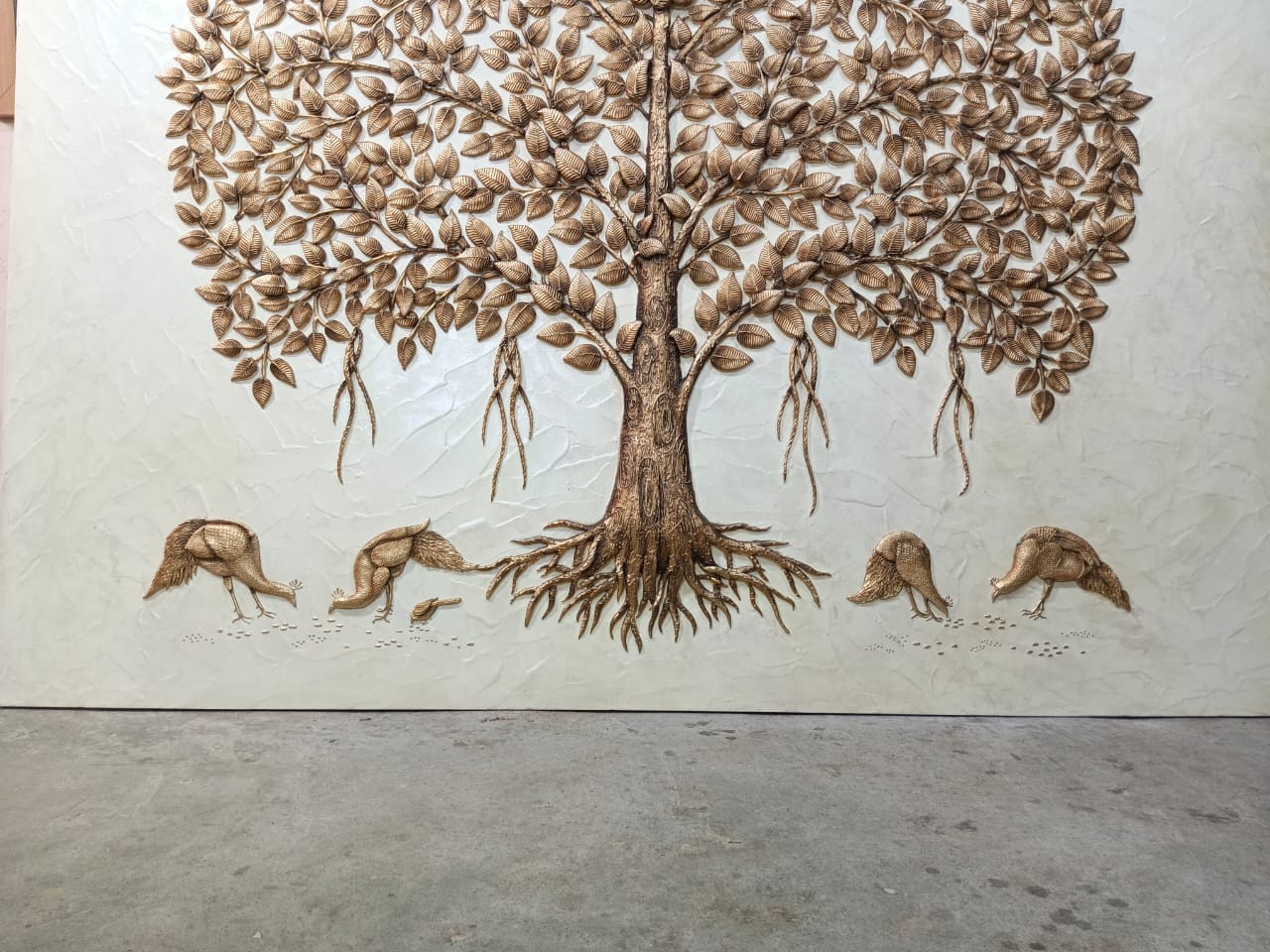 Stone Dust Painting – Tree of Life with Birds