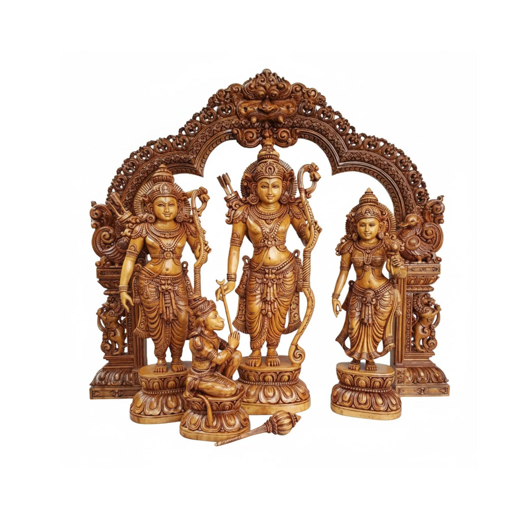 Wood sculpture Madhavamala - Ram Darbar