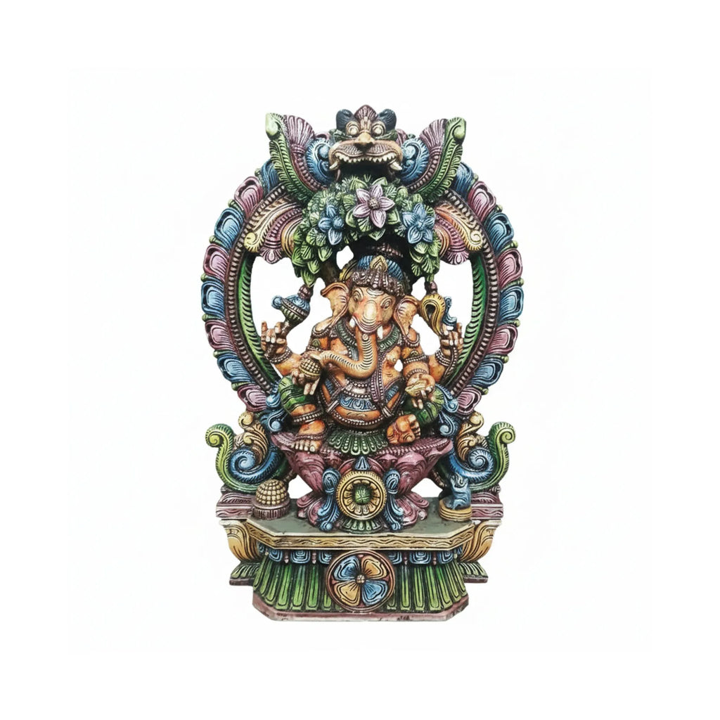 Wood sculpture Madhavamala - Ganesha