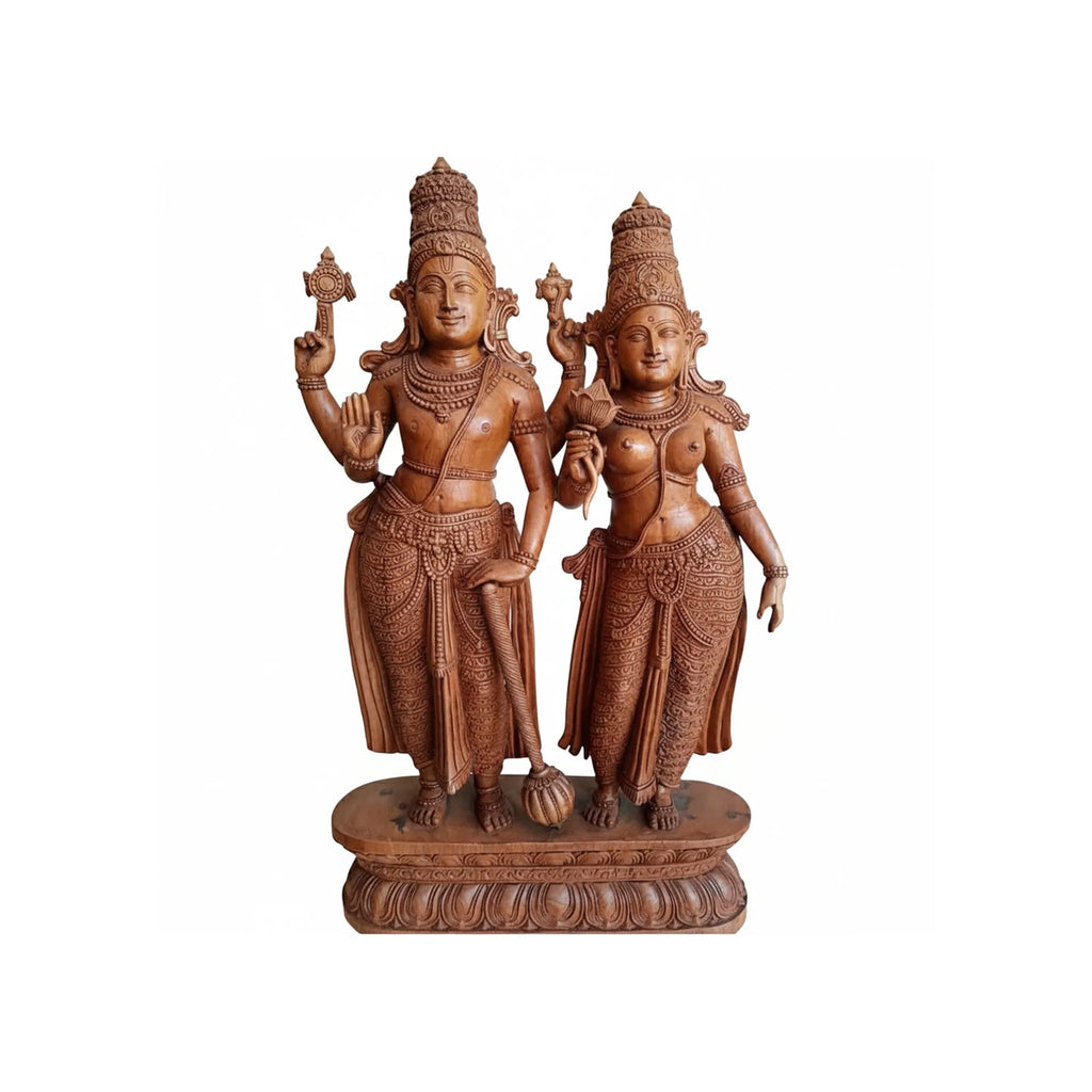 Wood sculpture Madhavamala - MahaVishanu Laxmi Ji