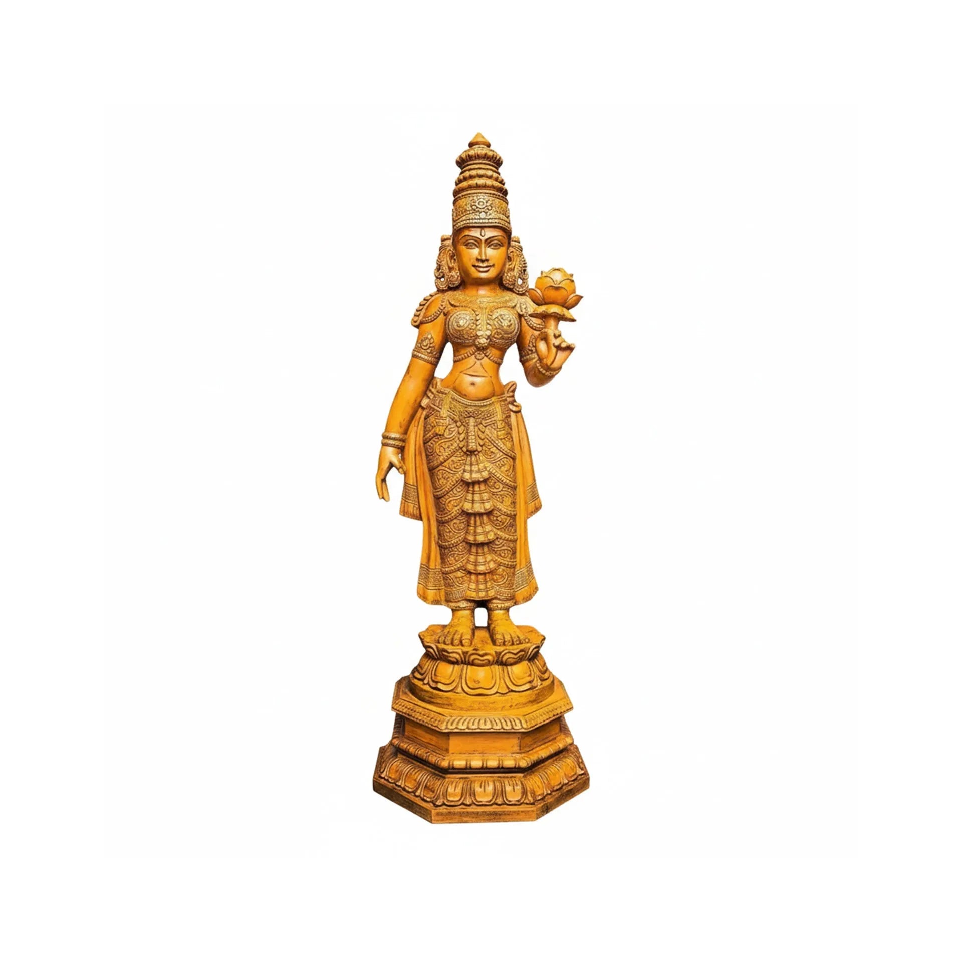 Wood sculpture Madhavamala - Laxmi Ji