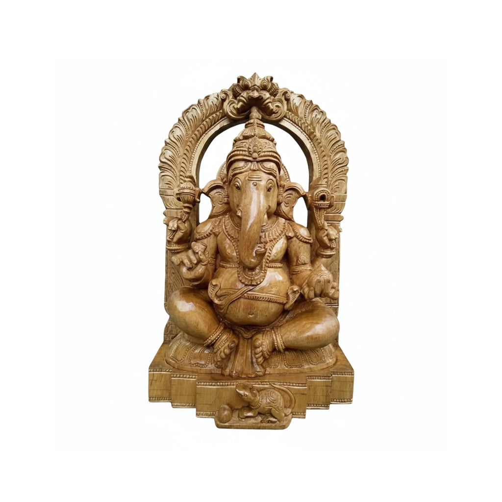Wood sculpture Madhavamala - Ganesha