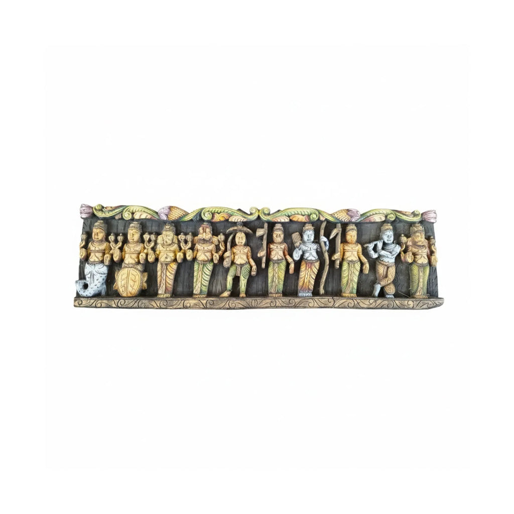 Wood sculpture Madhavamala - Dasavatar / Ashtalaxmi Panel
