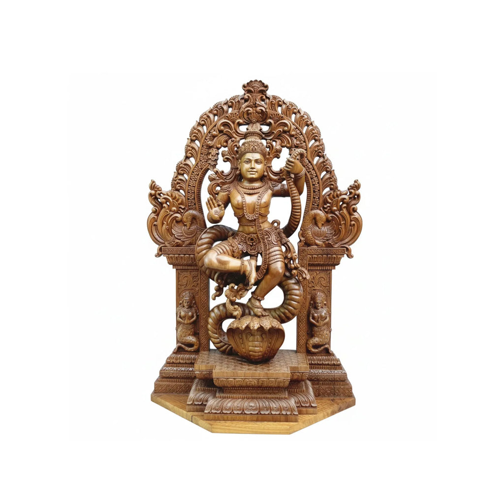 Wood sculpture Madhavamala - Kalangi Krishna