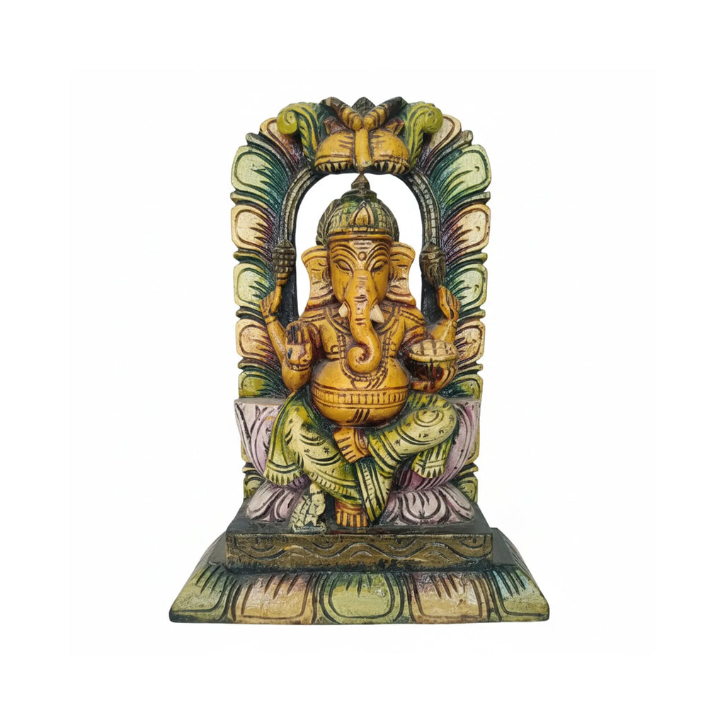 Wood sculpture Madhavamala - Ganesha