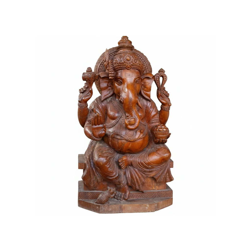 Wood sculpture Madhavamala - Ganesha