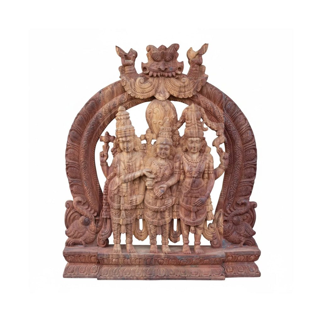Wood sculpture Madhavamala - Meenakshi Marriage