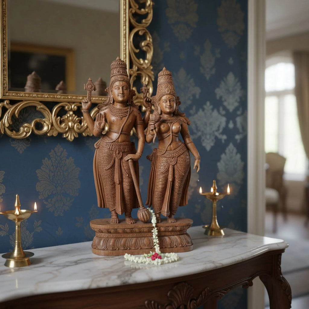 Wood sculpture Madhavamala - MahaVishanu Laxmi Ji
