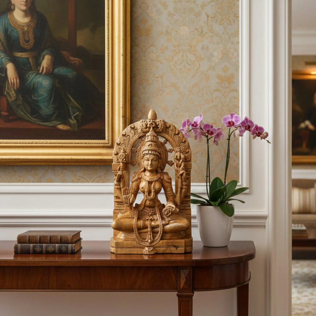Wood sculpture Madhavamala - Laxmi Ji