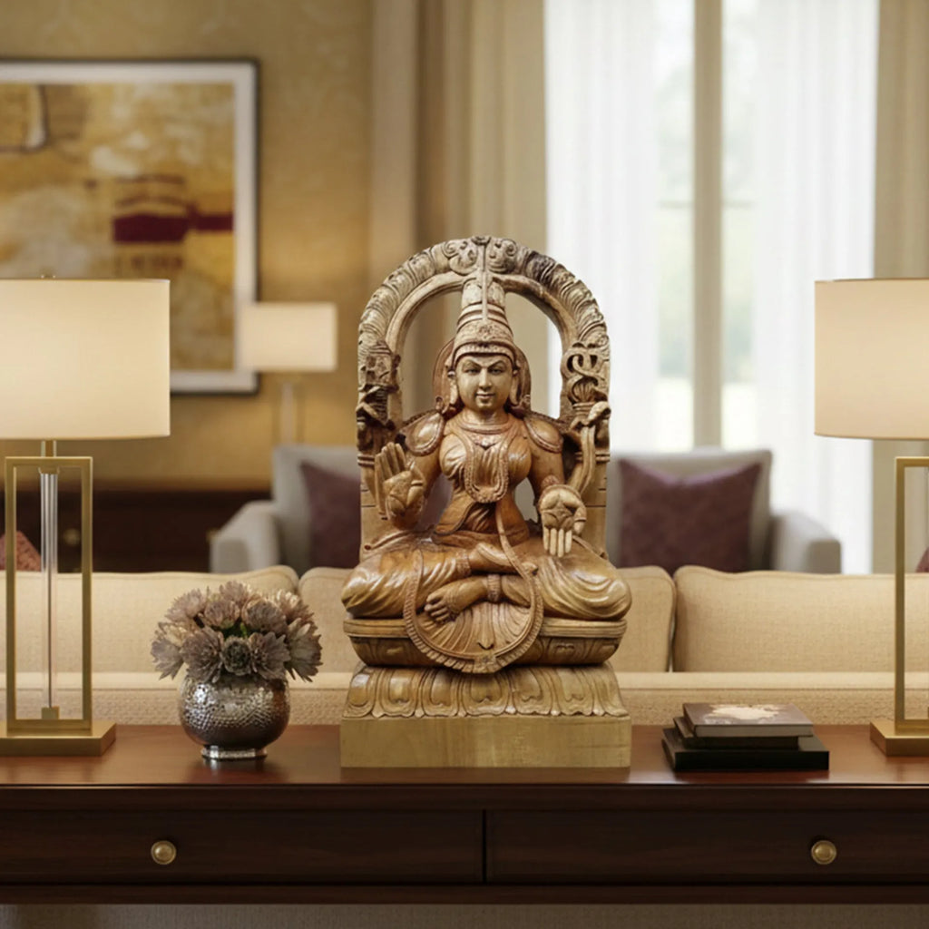 Wood sculpture Madhavamala - Laxmi Ji
