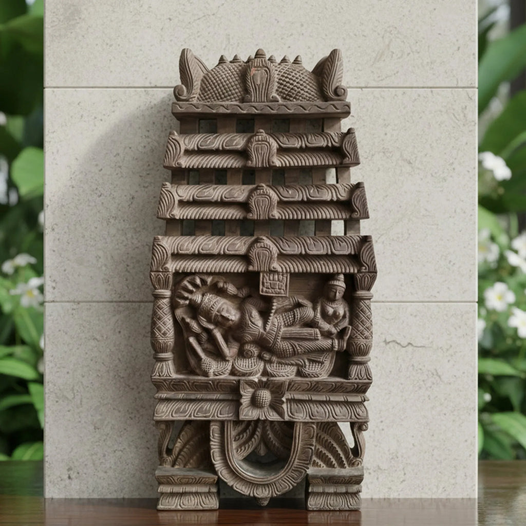 Wood sculpture Madhomala - Temple