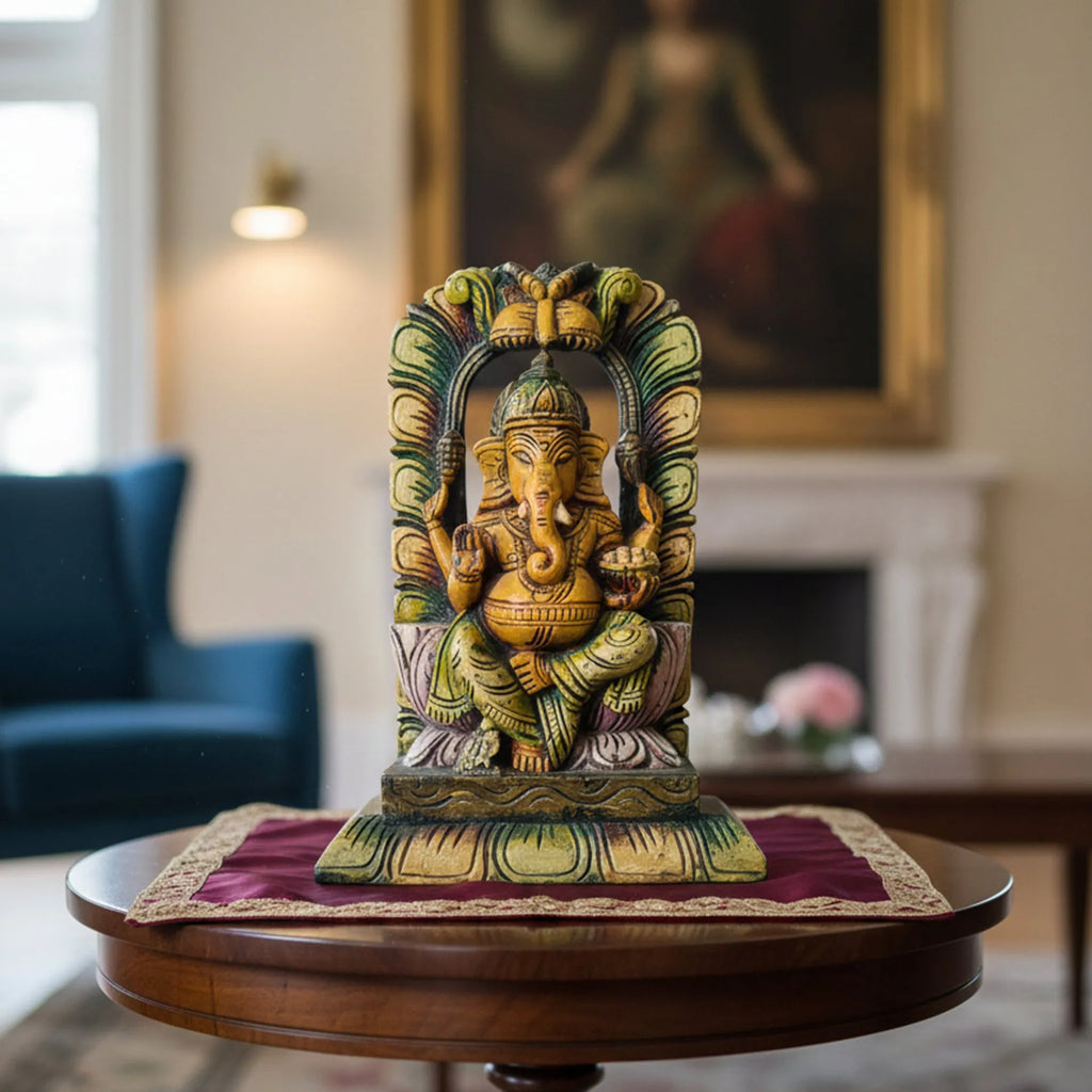 Wood sculpture Madhavamala - Ganesha