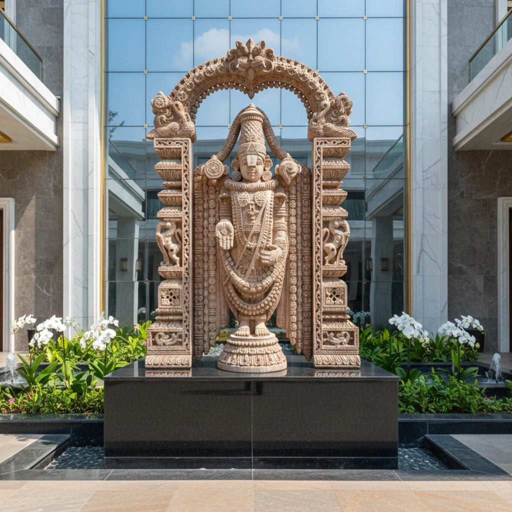 Wood sculpture Madhavamala - Balaji