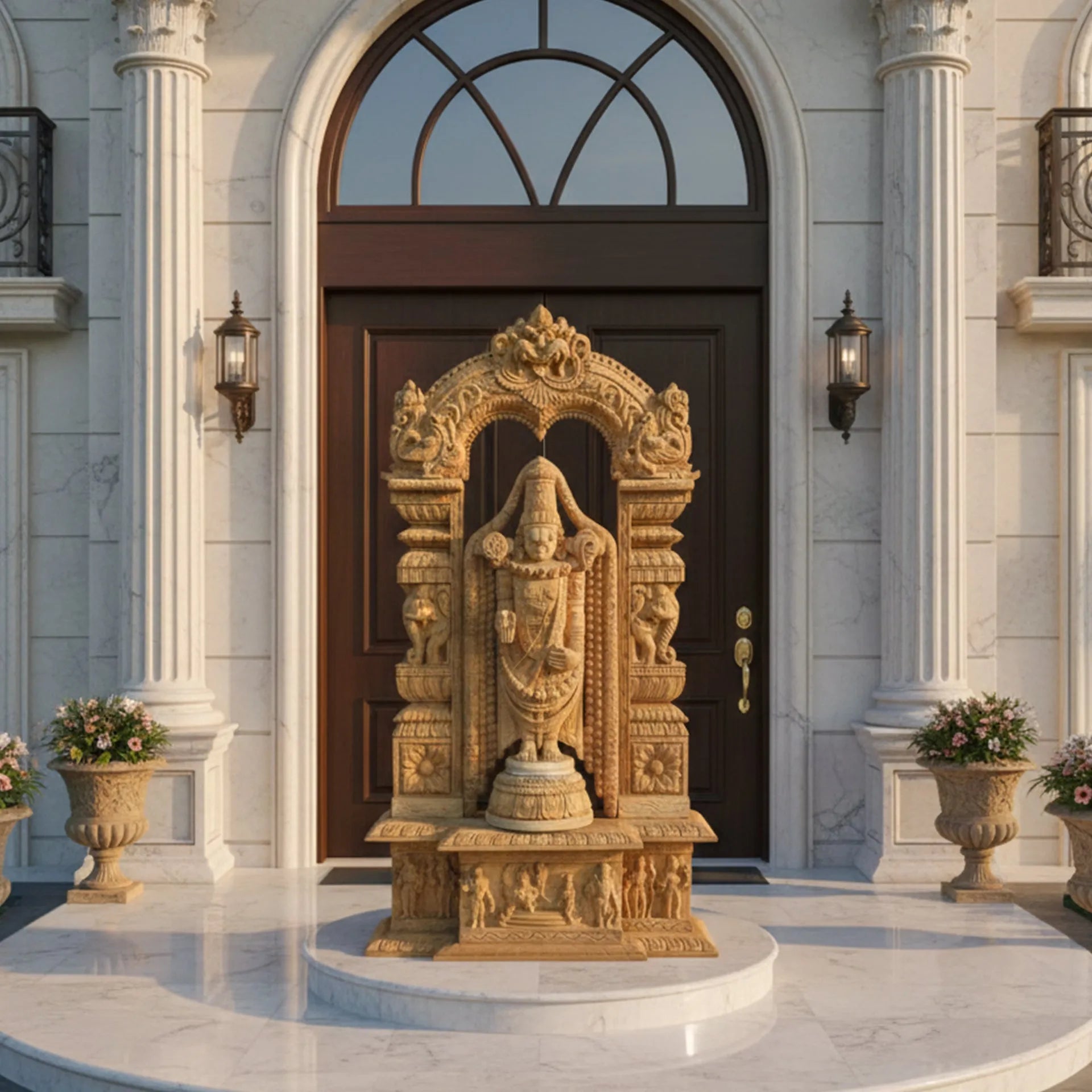 Wood sculpture Madhavamala - Balaji