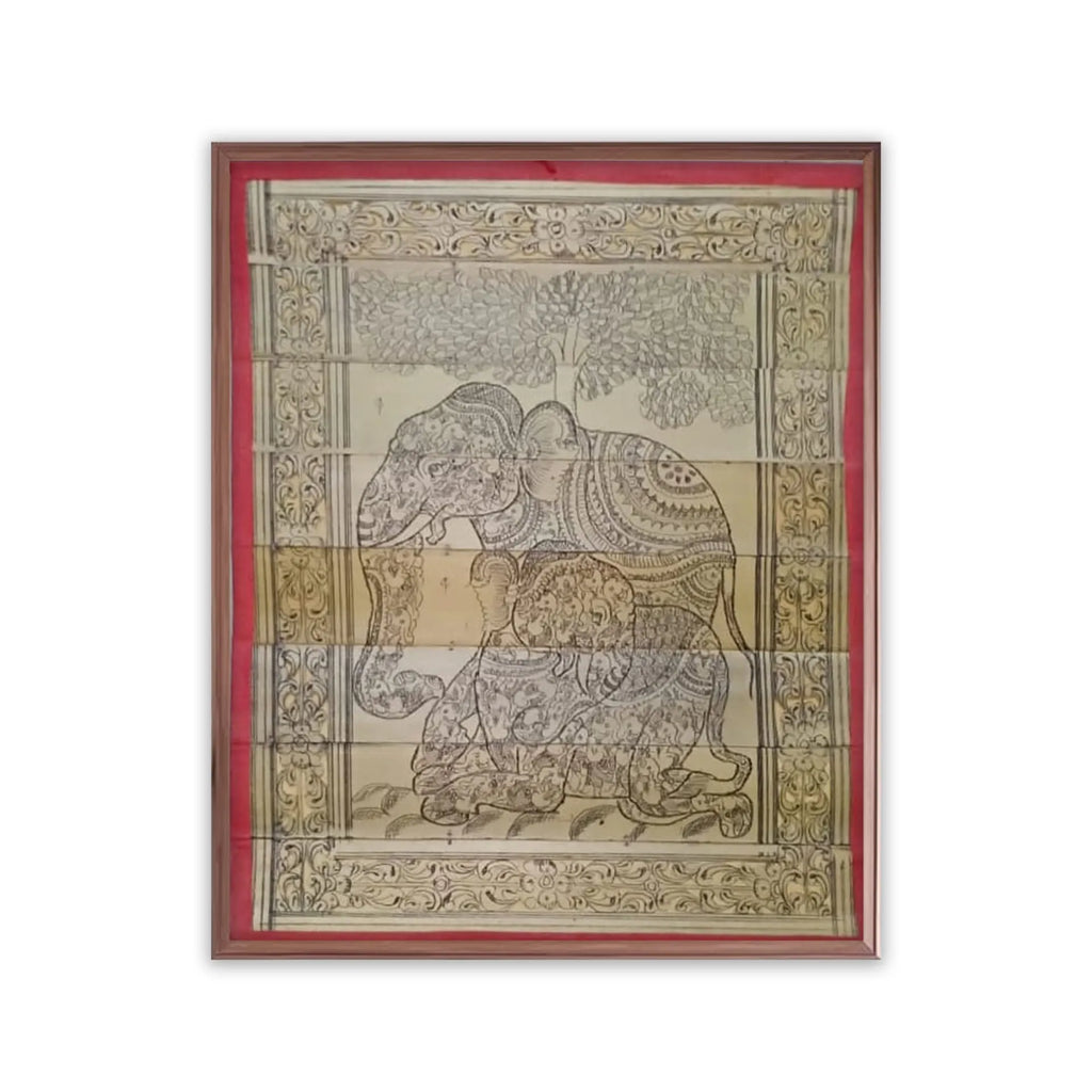 Palm Leaf - Ganesha Inside Elephant