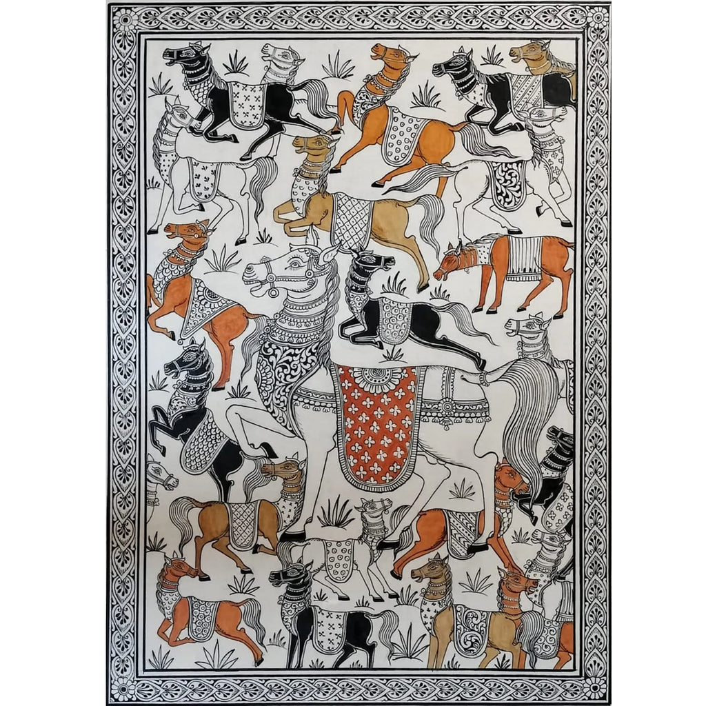 Orissa Pattachitra - Horses