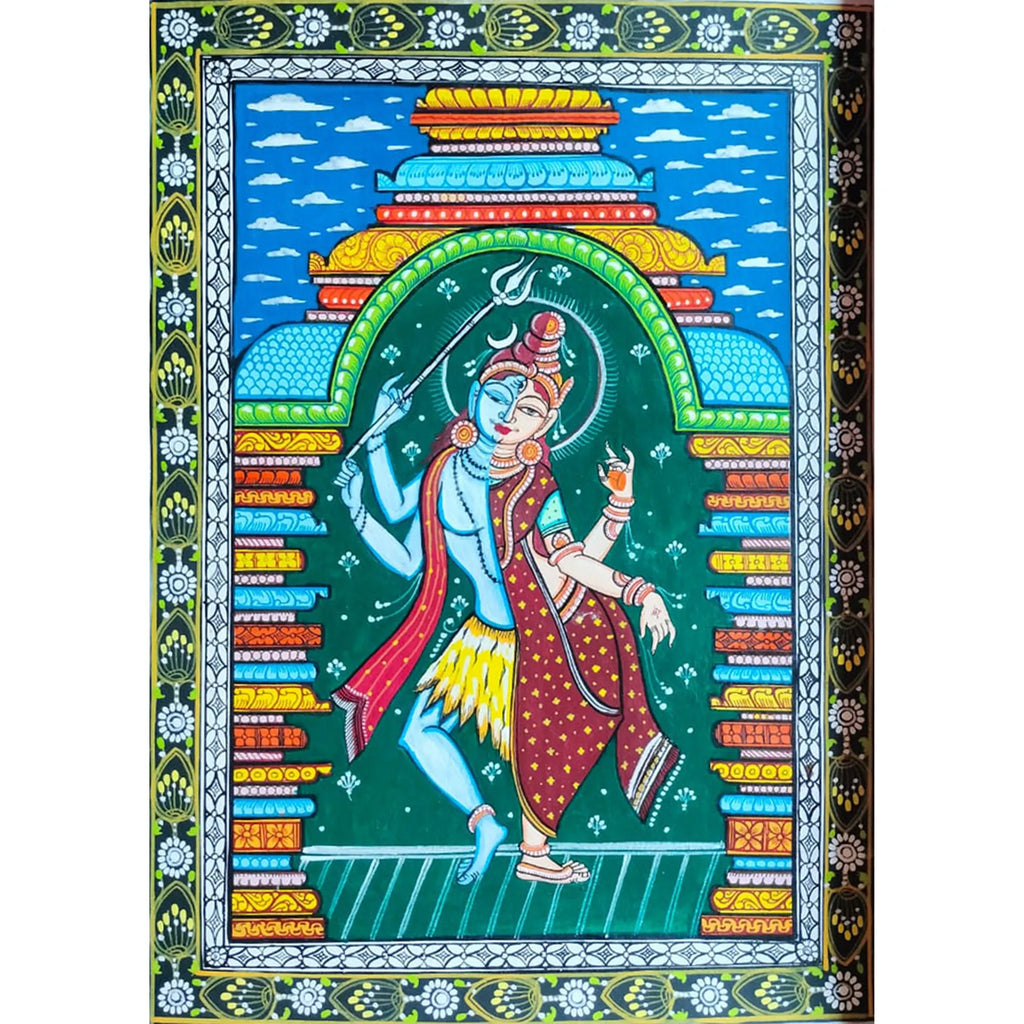 Orissa Pattachitra - Ardhanarishwar