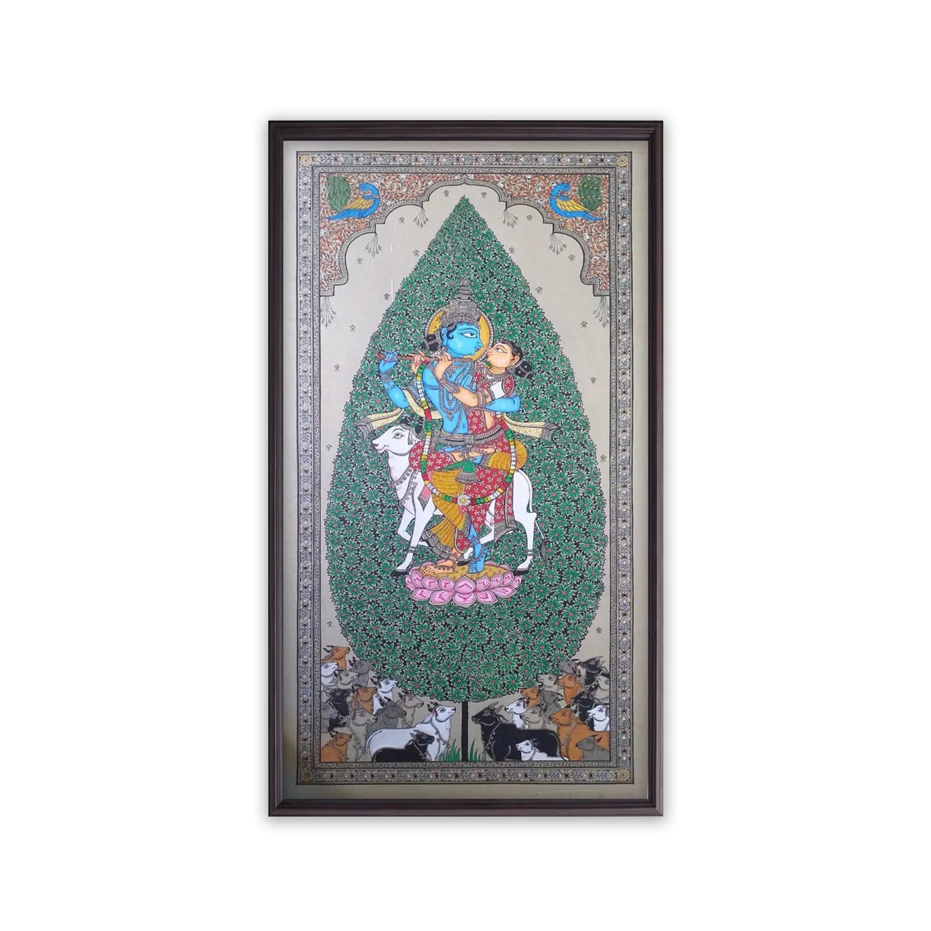 Orissa Pattachitra - Tree of life with Radha Krisha