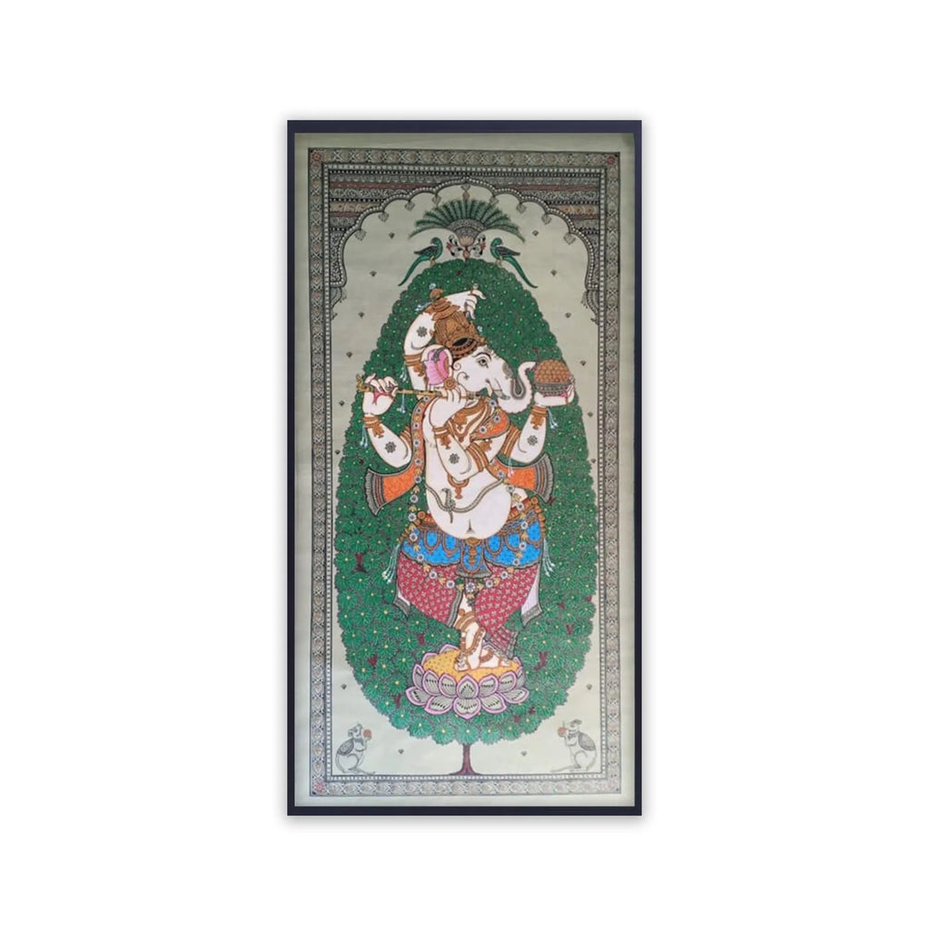 Orissa Pattachitra - Tree of life with Ganesha