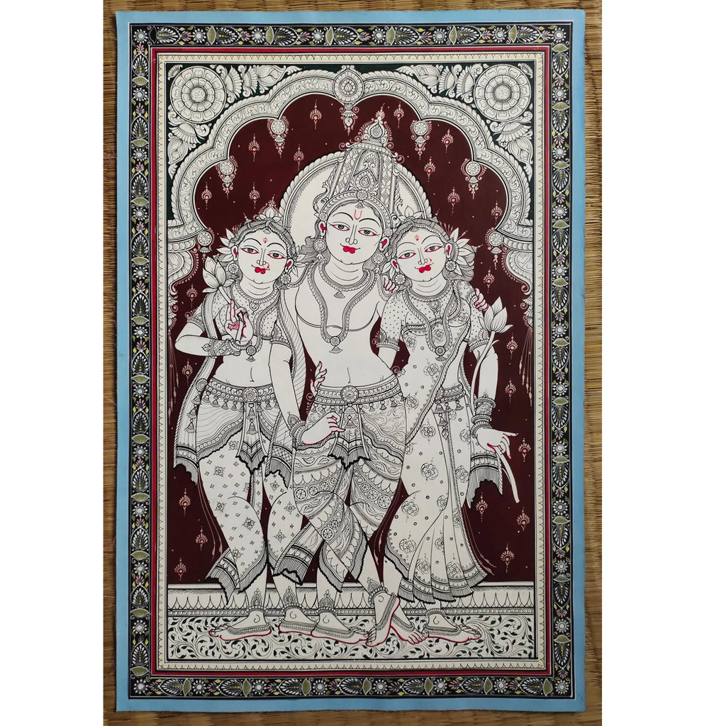 Orissa Pattachitra - Radha Krishna and Meera