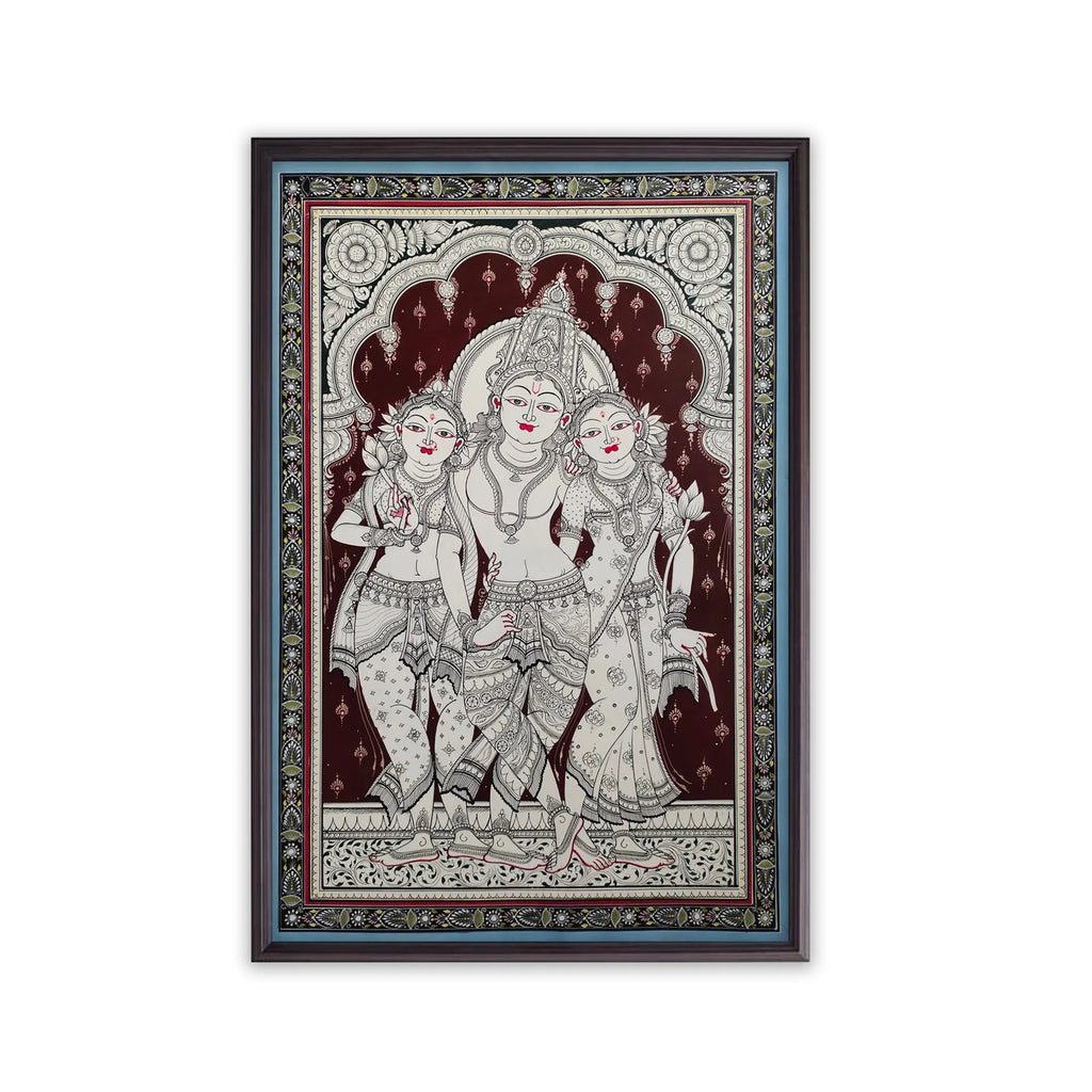 Orissa Pattachitra - Radha Krishna and Meera