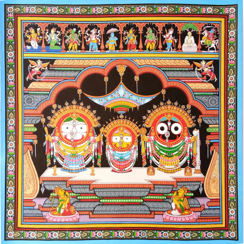 Orissa Pattachitra - Jagannath, BalRam , Subhadra