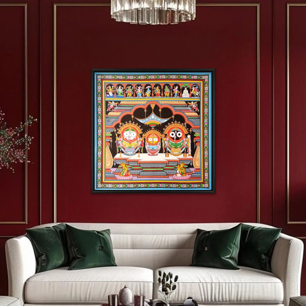 Orissa Pattachitra - Jagannath, BalRam , Subhadra