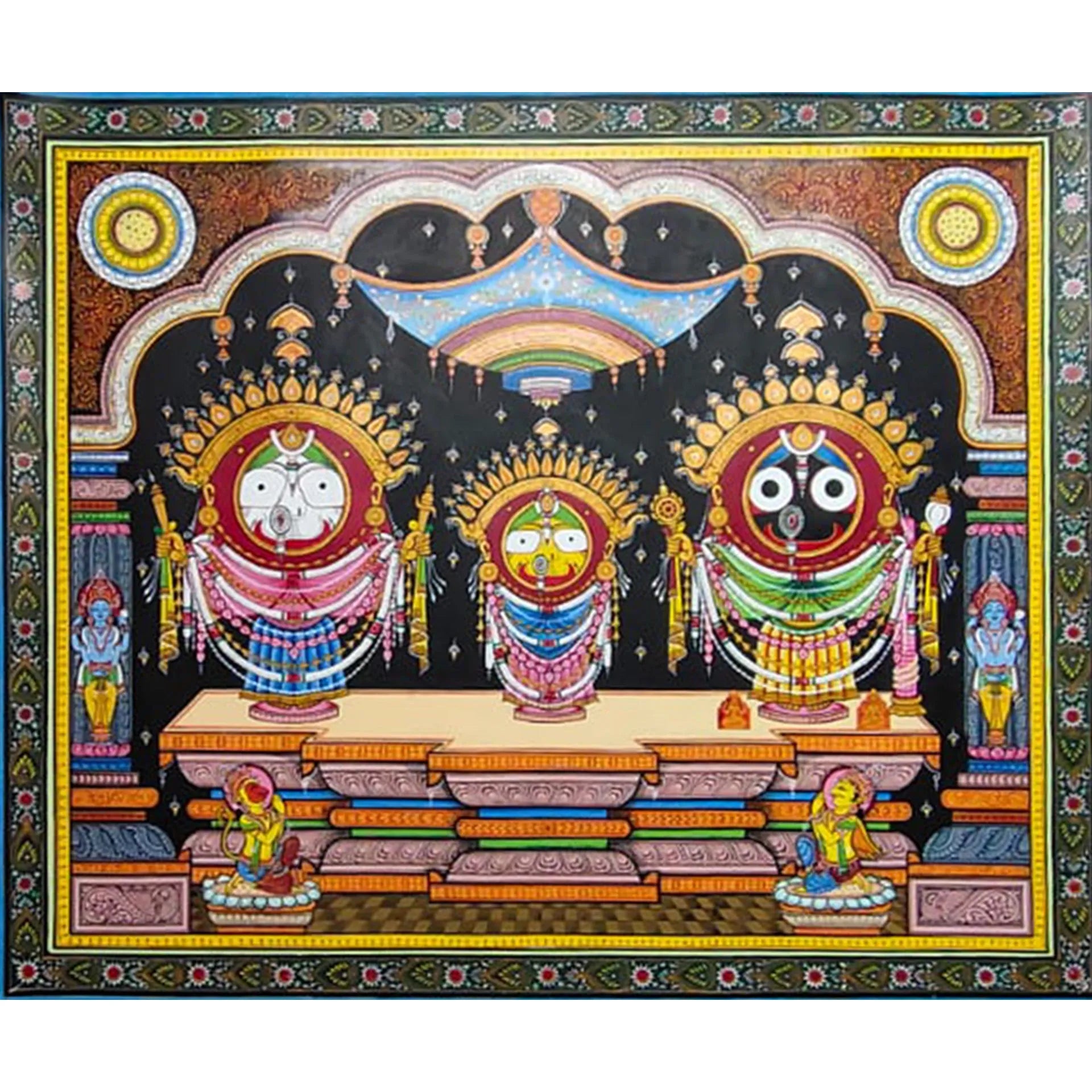 Orissa Pattachitra - Jagannath, BalRam , Subhadra