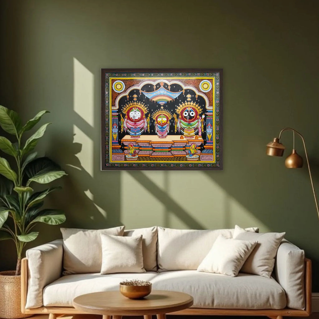 Orissa Pattachitra - Jagannath, BalRam , Subhadra