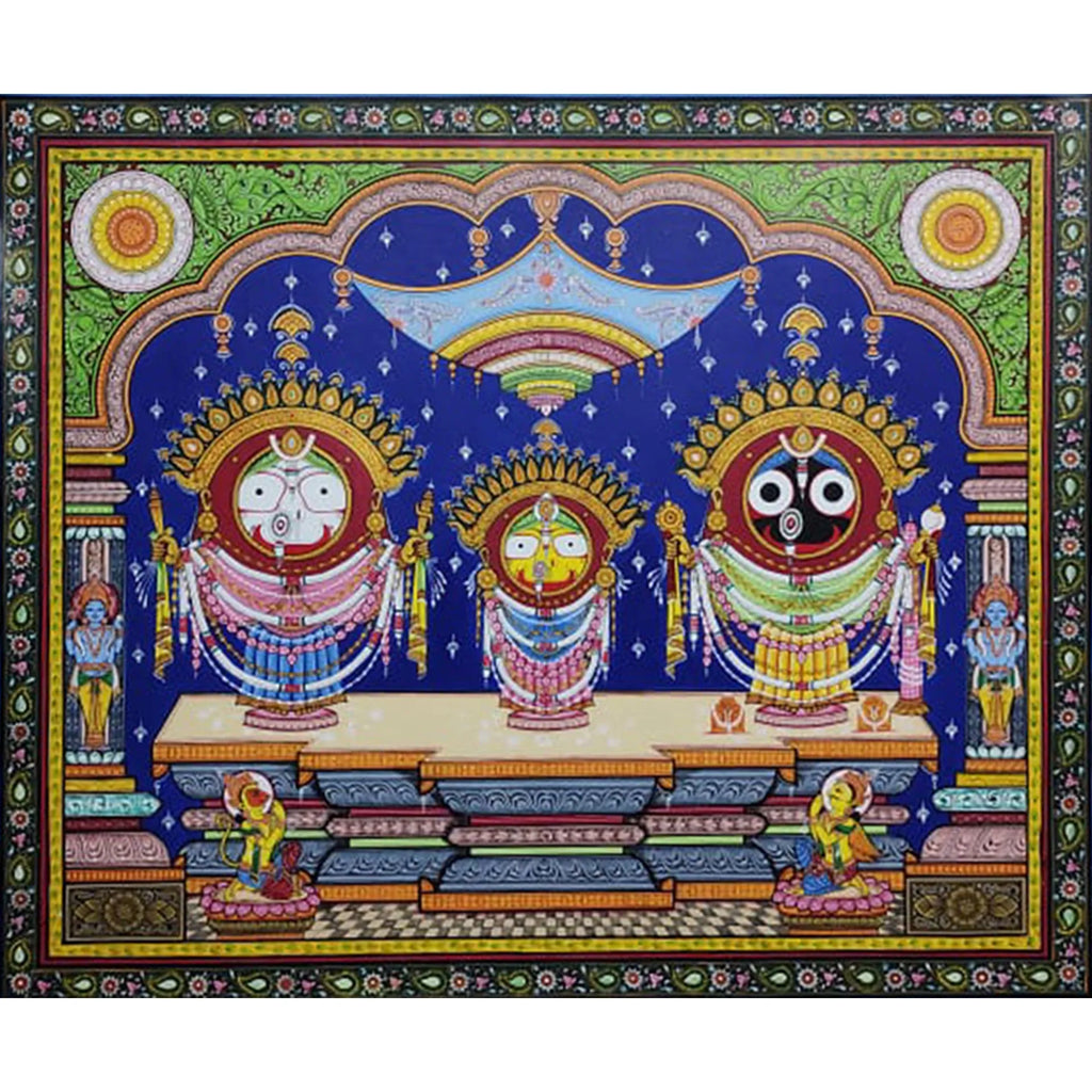 Orissa Pattachitra - Jagannath, BalRam , Subhadra
