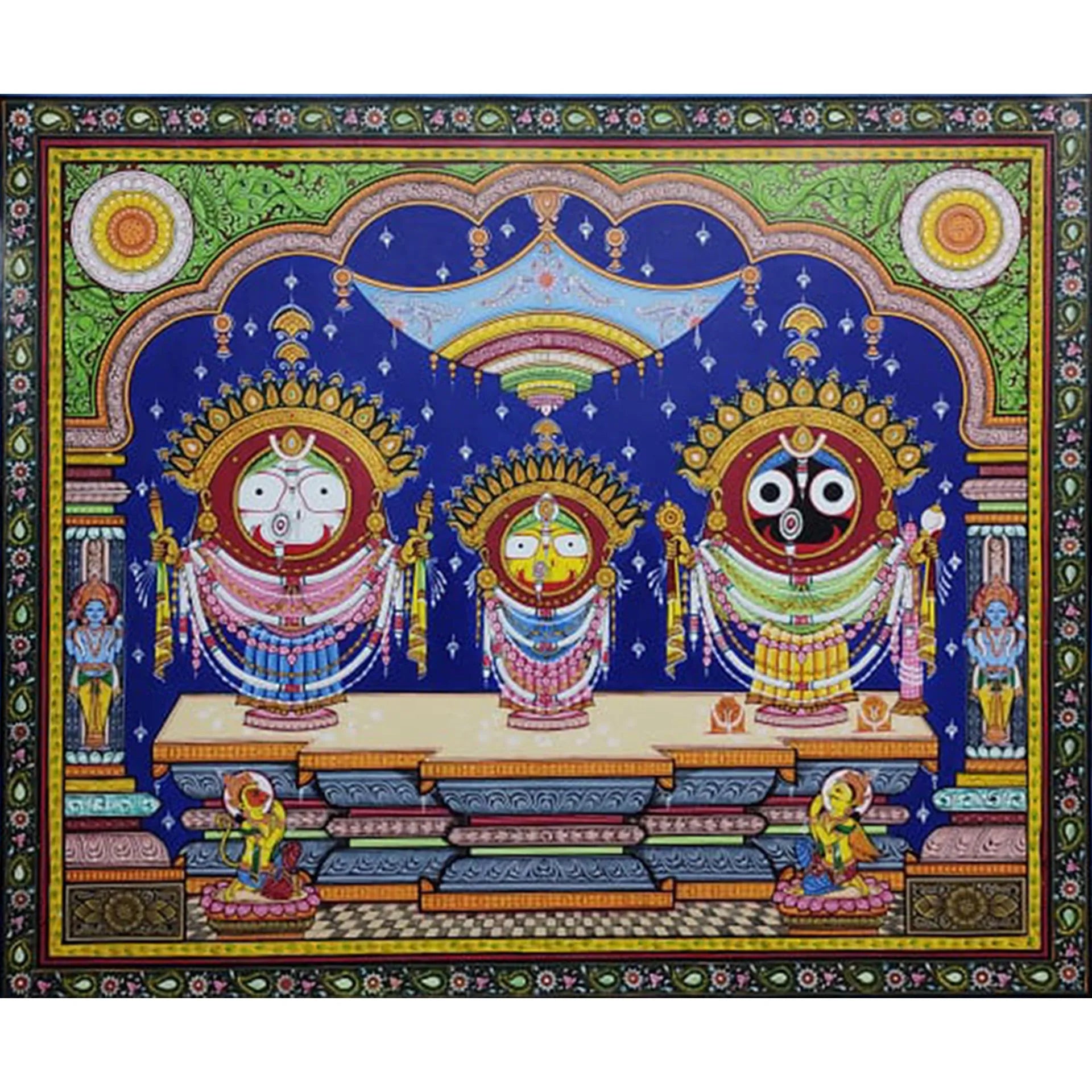 Orissa Pattachitra - Jagannath, BalRam , Subhadra