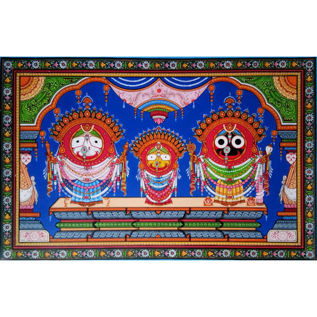 Orissa Pattachitra - Jagannath, BalRam , Subhadra