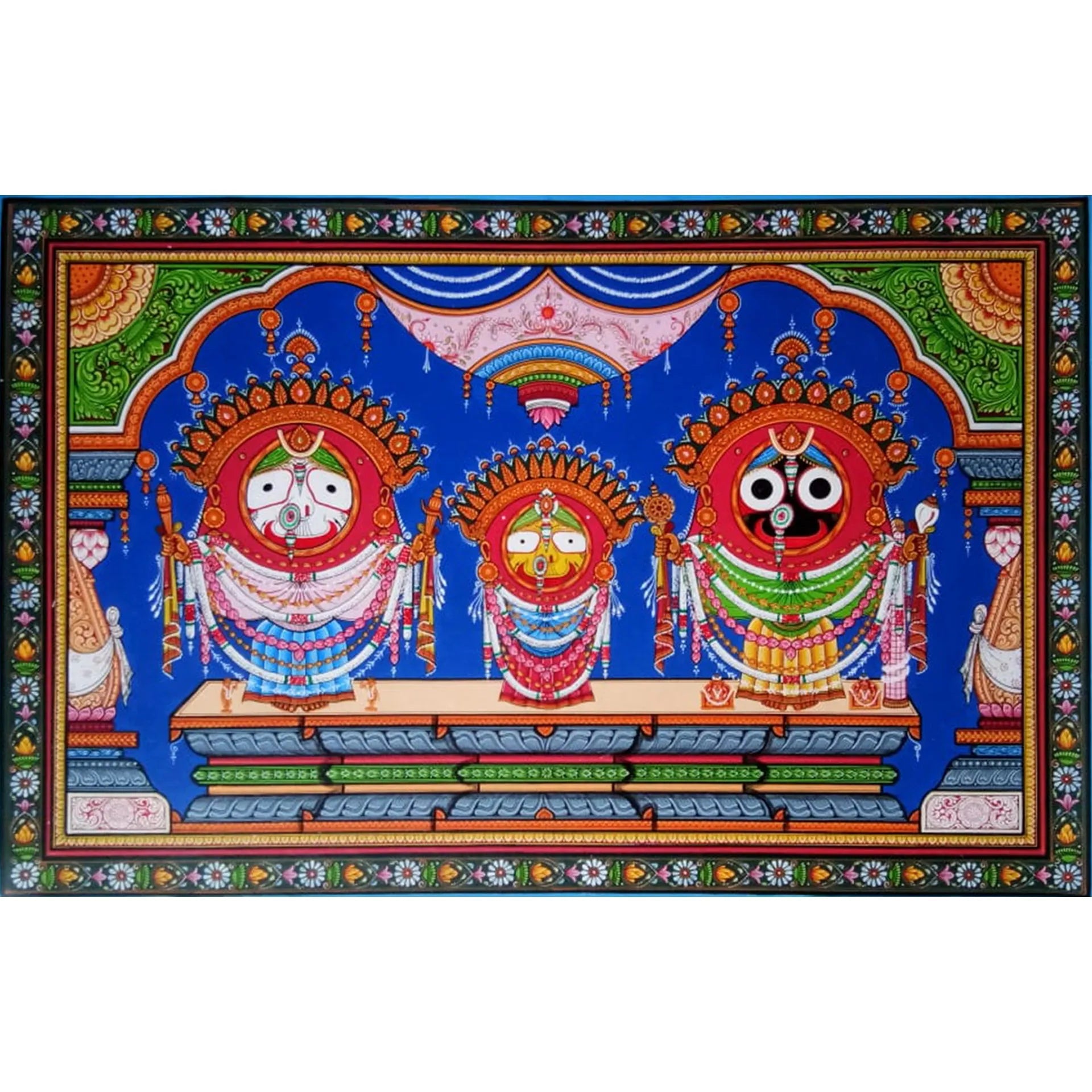 Orissa Pattachitra - Jagannath, BalRam , Subhadra