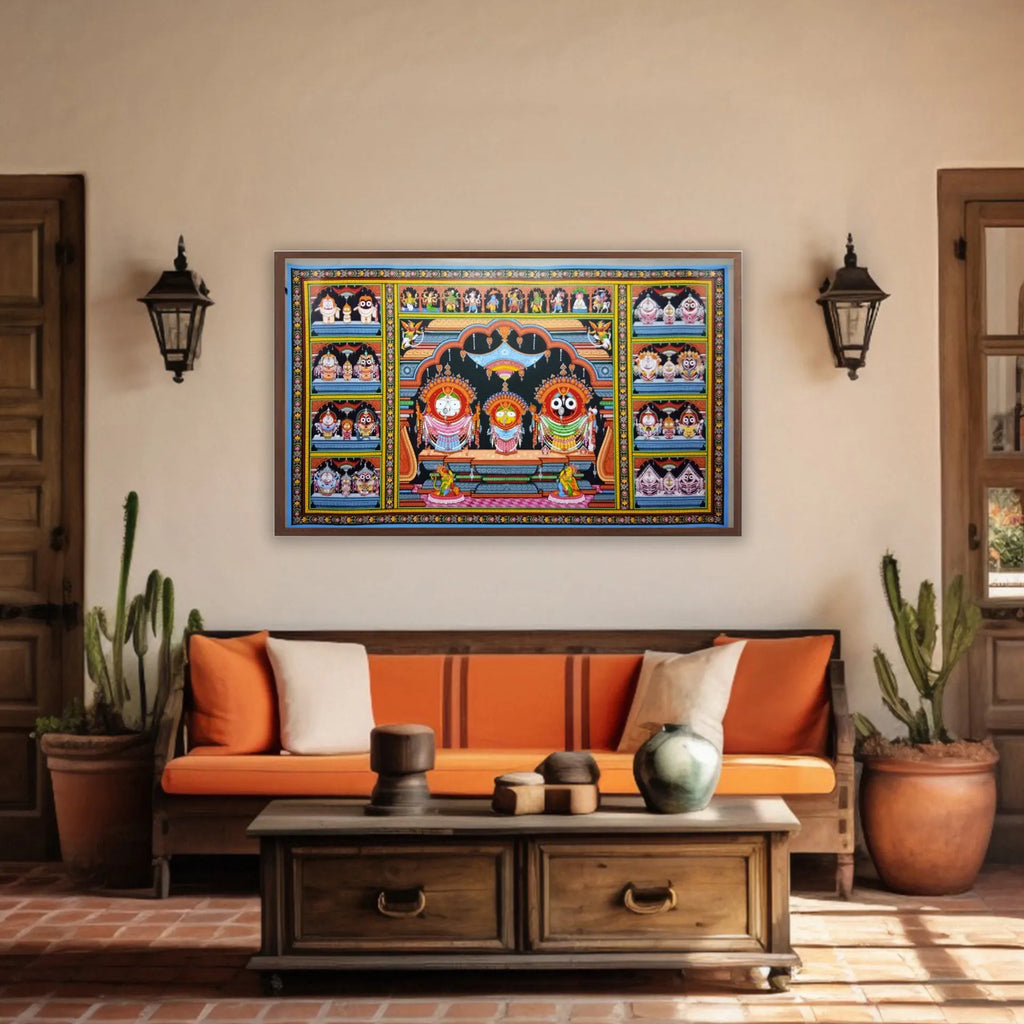 Orissa Pattachitra - Jagannath, BalRam , Subhadra