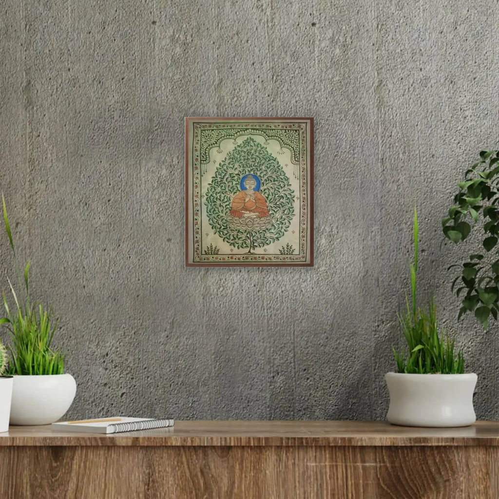 Orissa Pattachitra - Tree of life with buddha