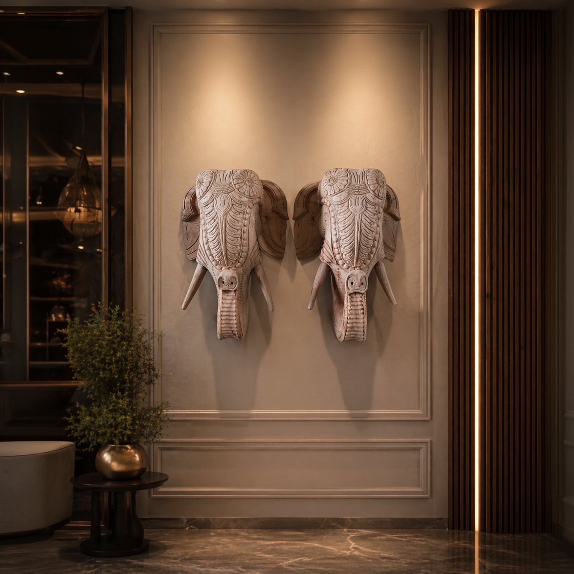 Madhavamala - Twin Elephants Set of Two