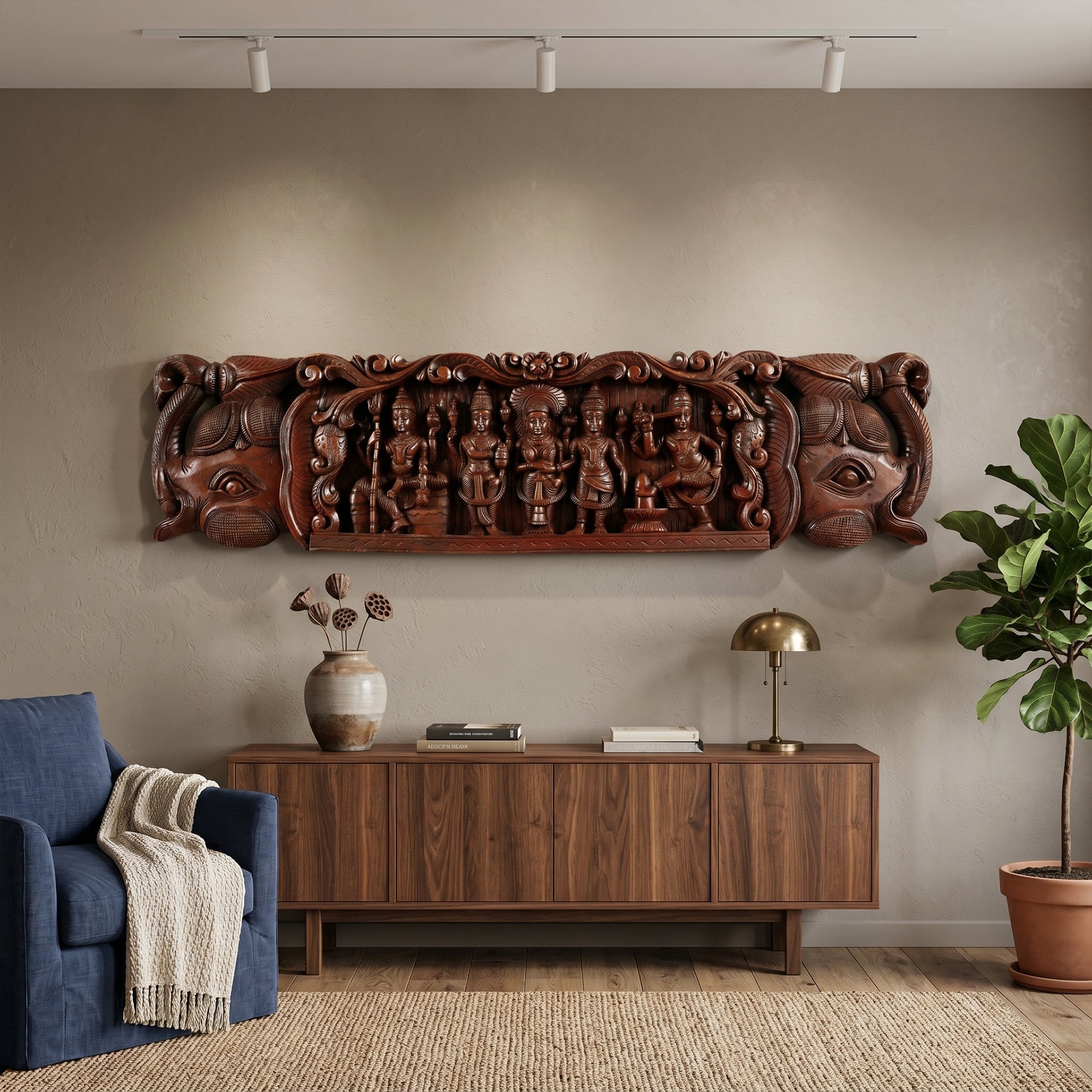 Madhavamala – Elephant Frame Panel