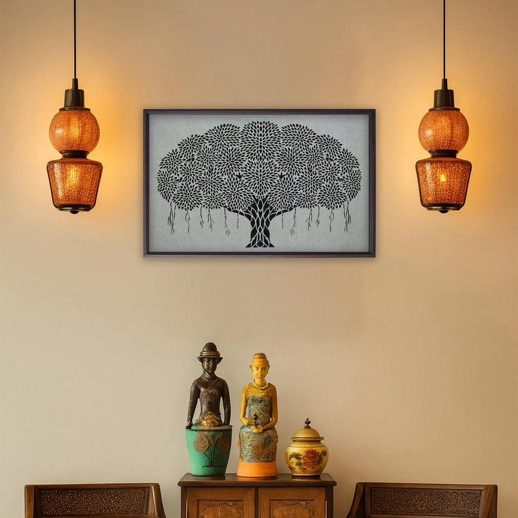 Sanjhi Art - Banyan Tree