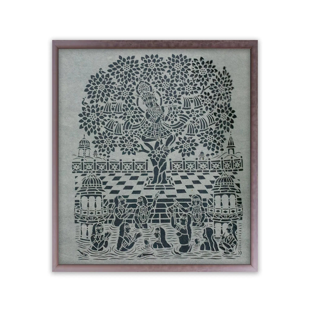 Sanjhi Art - Vastraharan Krishn Leela