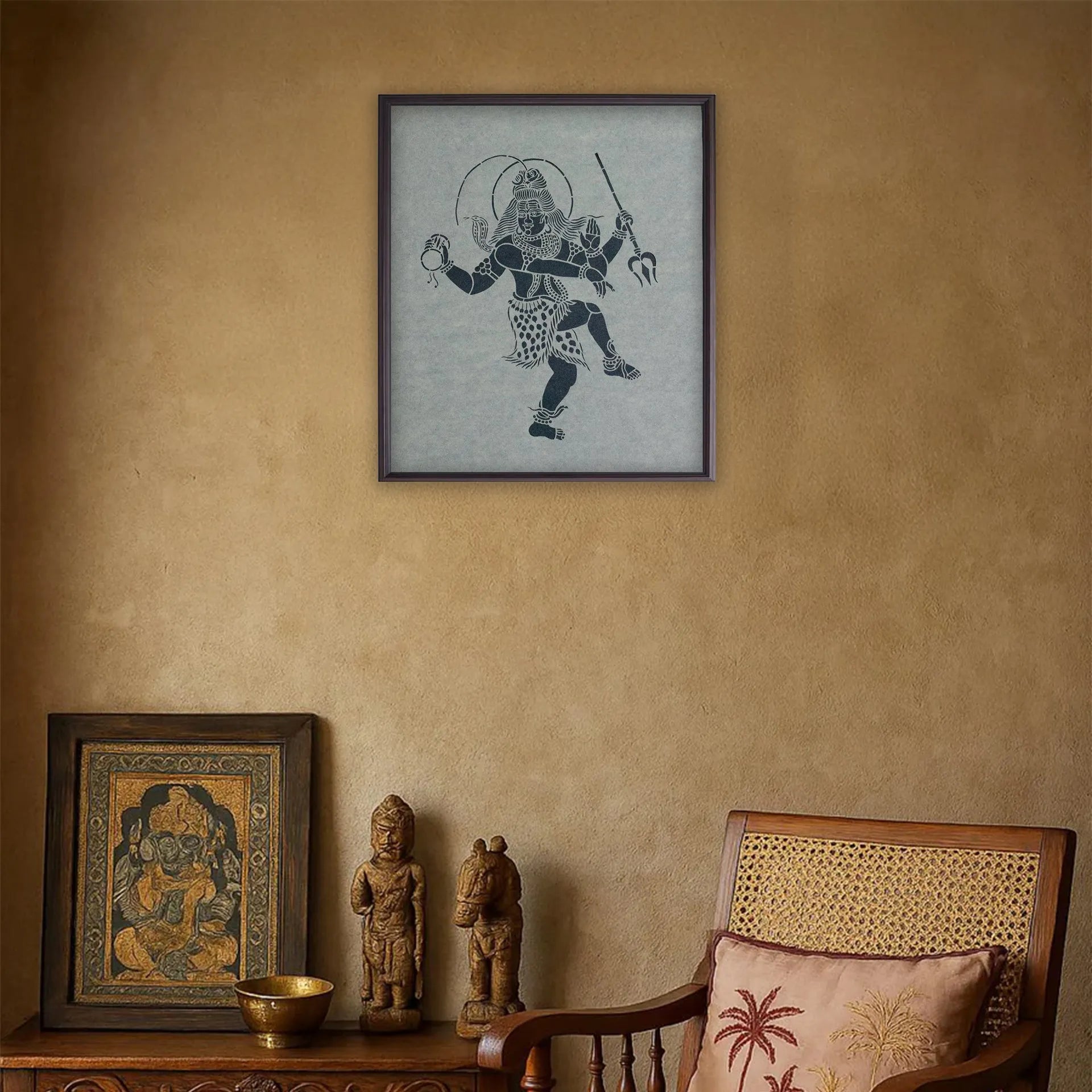 Sanjhi Art - Dancing Lord Shiva