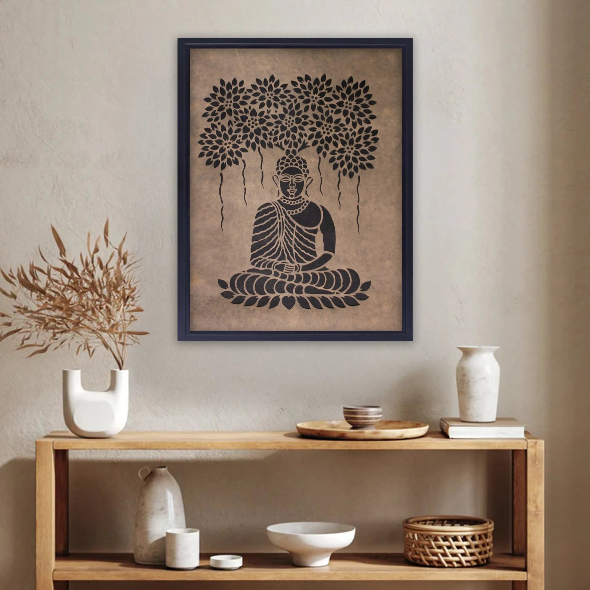Sanjhi Art - Lord Budda in meditation