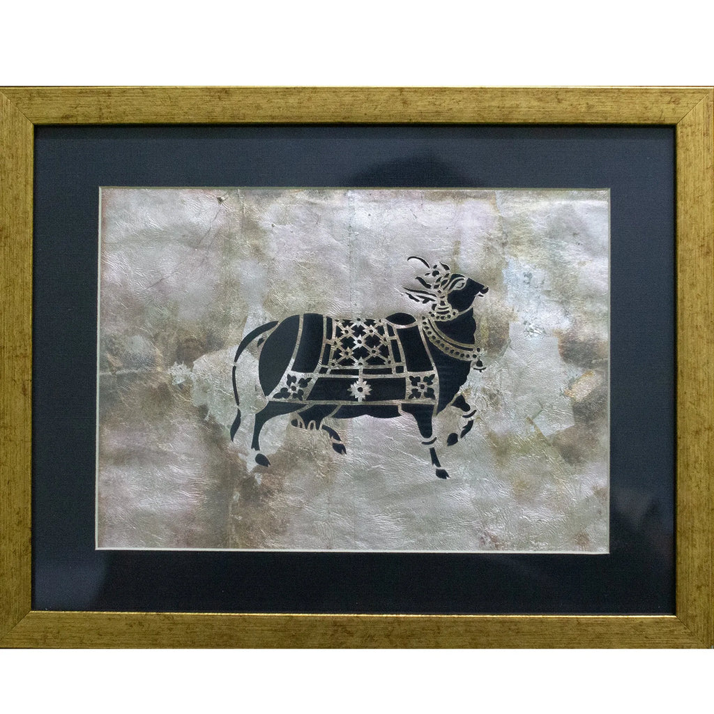 Sanjhi Art - The Silver Cow