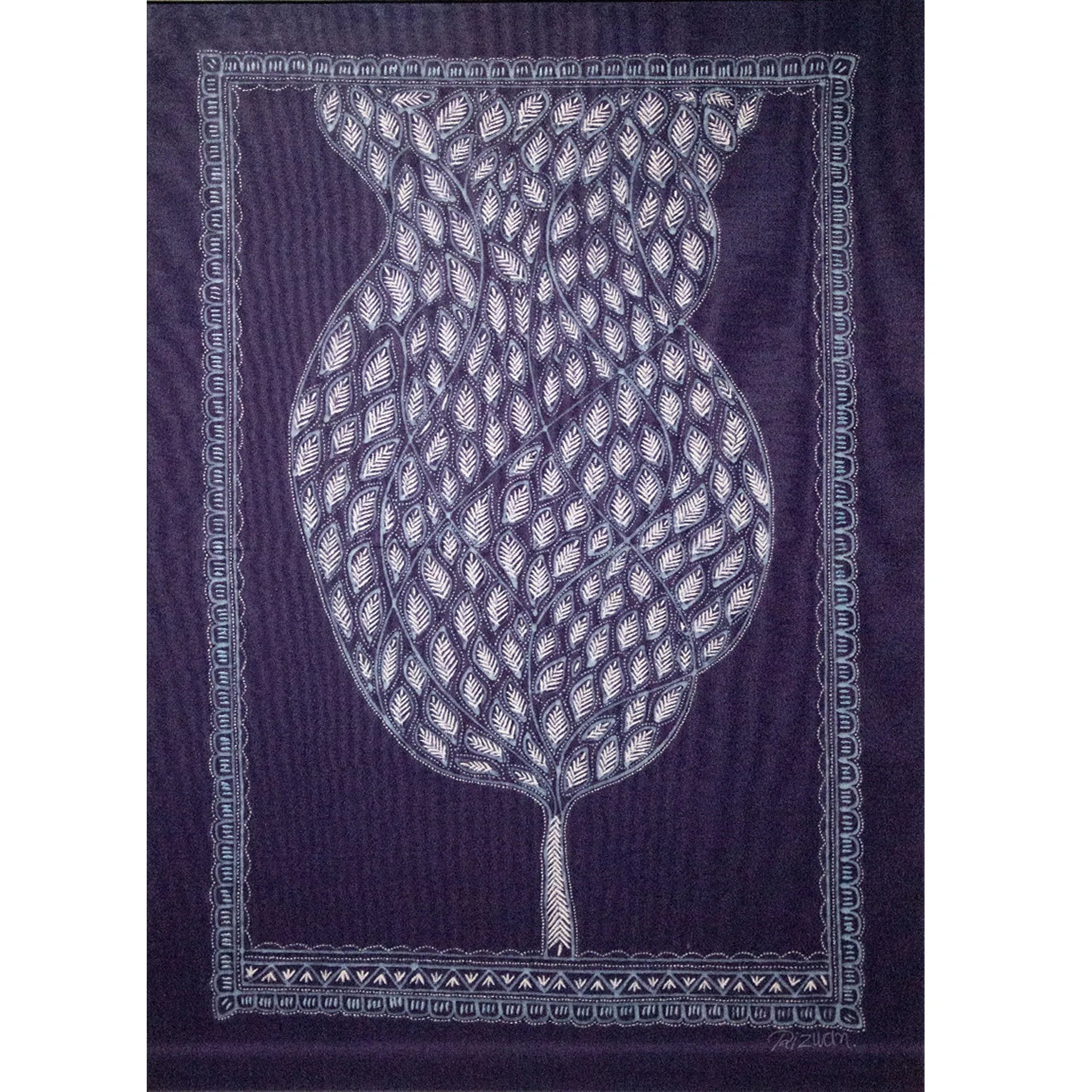 Rogan Art - Tree of Life on Indigo base