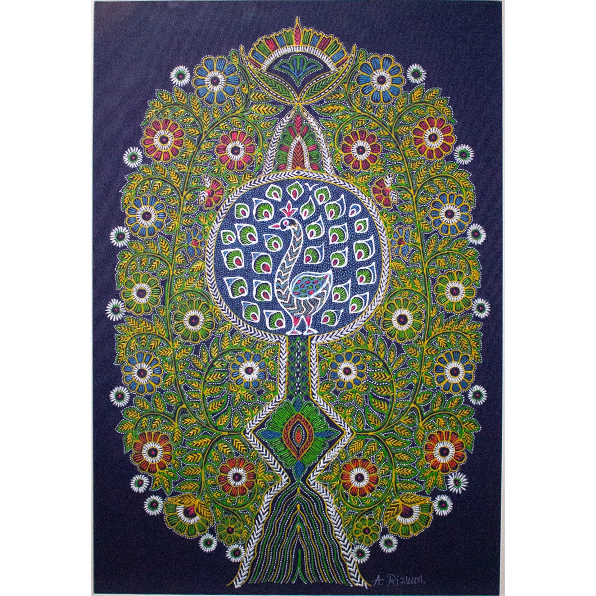 Rogan Art - Tree of Life with peacock