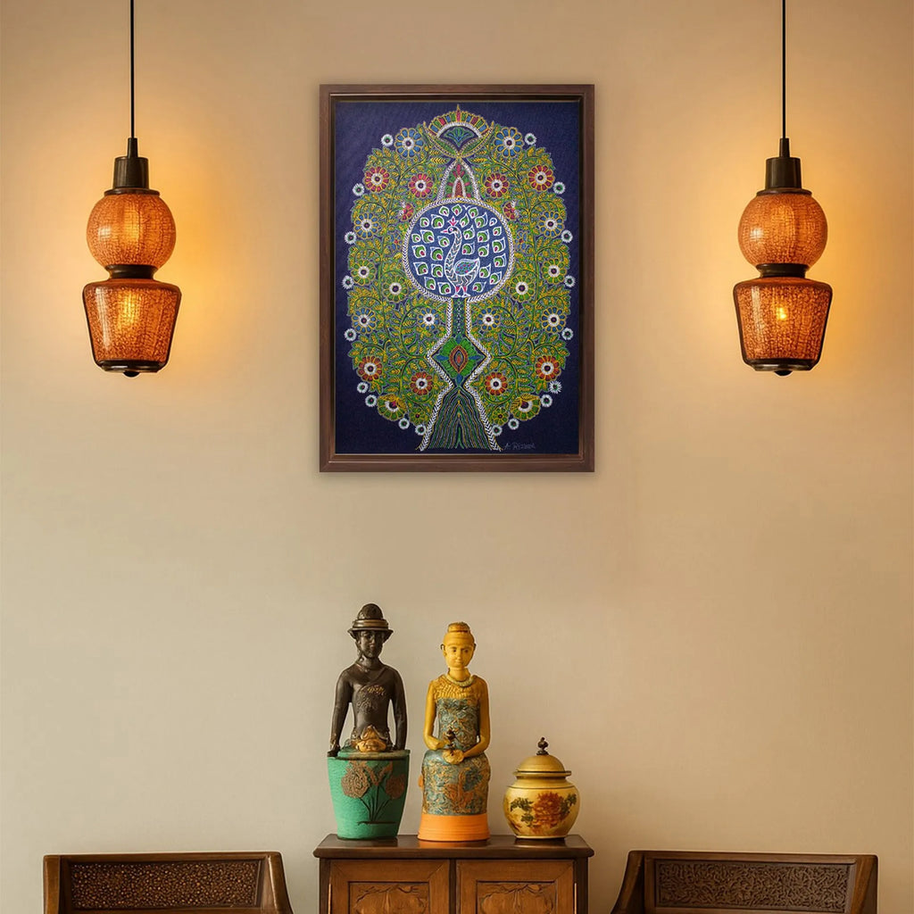 Rogan Art - Tree of Life with peacock