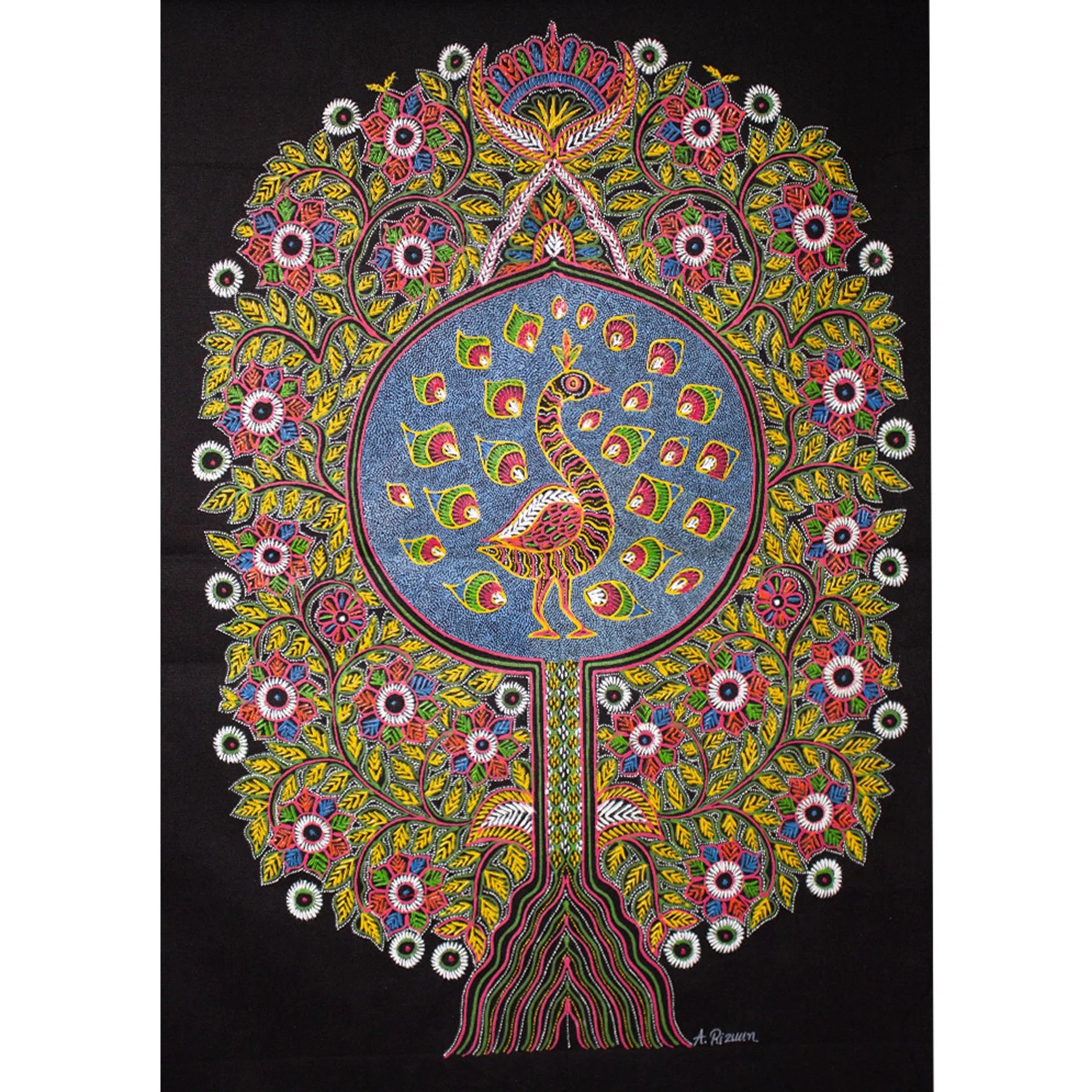 Rogan Art - Tree of Life with peacock