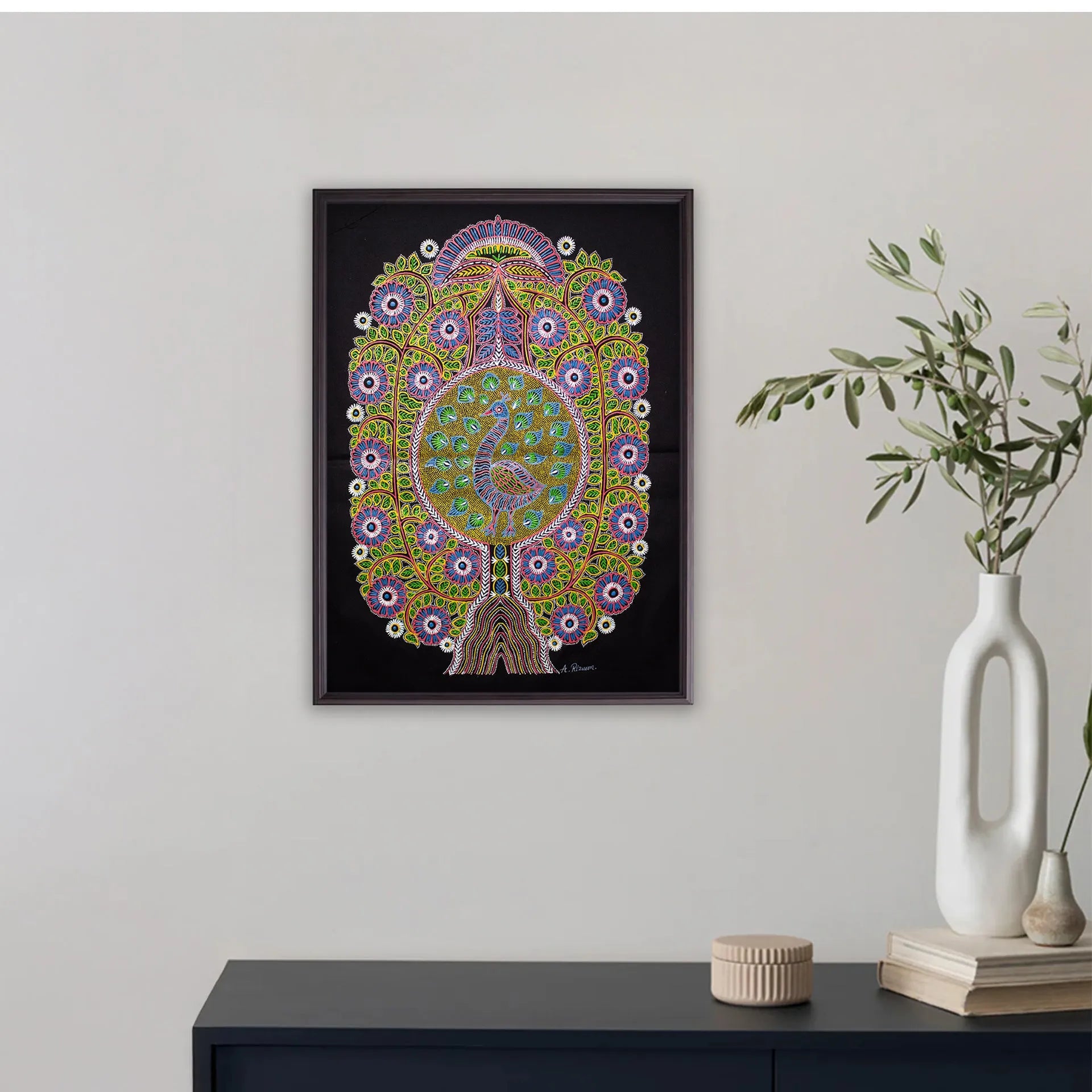 Rogan Art - Tree of Life with peacock