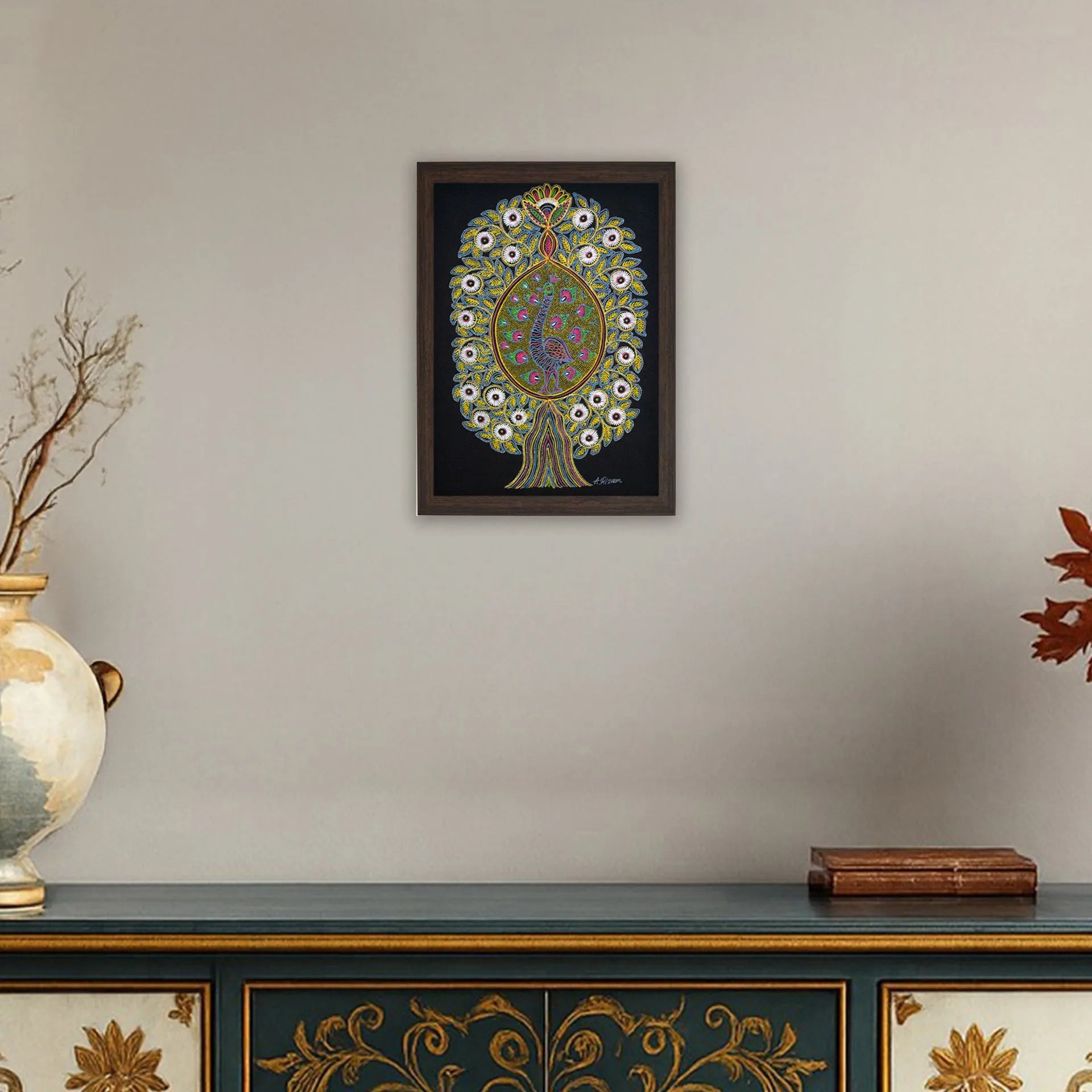 Rogan Art - Tree of Life with peacock
