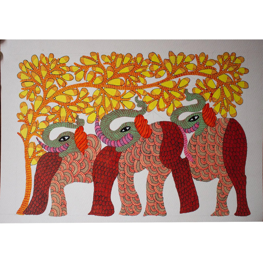 Gond - The Three Elephants